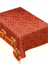 Flannel-Backed Vinyl Table Cover - Harvest Still Life - 52 Inches x 90 Inches